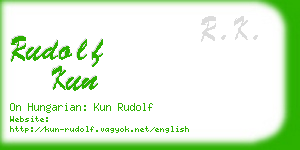 rudolf kun business card